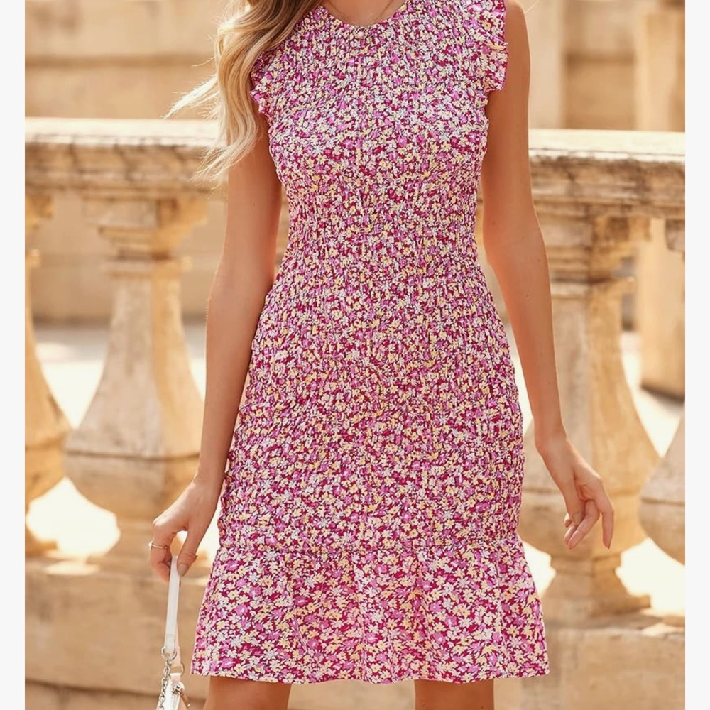 Ruched Smocked Dress